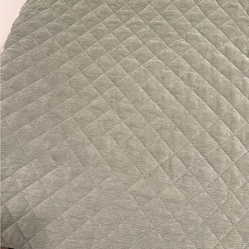 Sage Green Corduroy Pottery Barn Teen Quilt